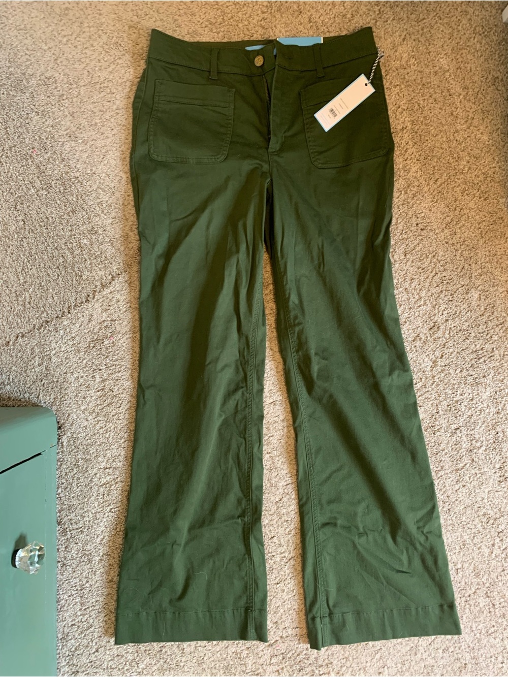 Draper James Olive Green Wide Leg Pants